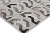 Exquisite Rugs Natural Hide 2168 Ivory/Silver/Medium Gray Area Rug Corner Image