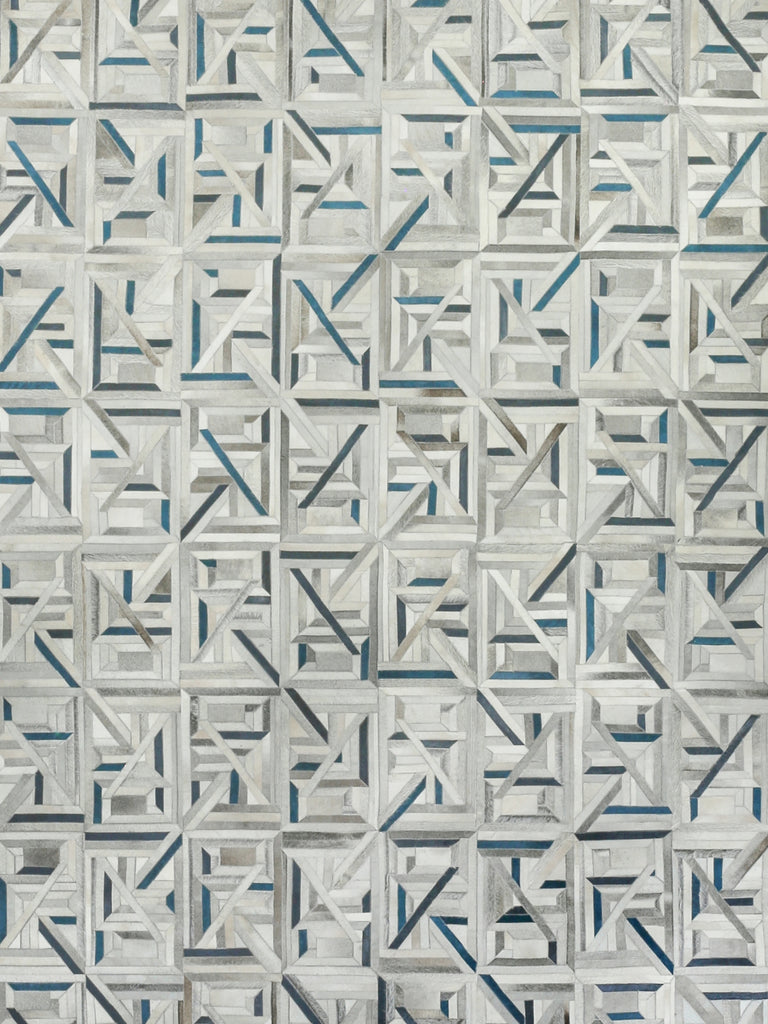 Exquisite Rugs Natural Hide 2173 Silver/Blue Area Rug main image
