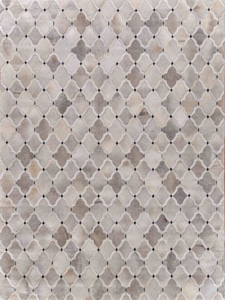 Exquisite Rugs Natural Hide 2176 Silver/Ivory/Dark Gray Area Rug main image