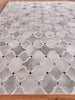Exquisite Rugs Natural Hide 2176 Silver/Ivory/Dark Gray Area Rug Closeup Image