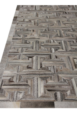 Exquisite Rugs Natural Hide 2177 Gray Area Rug Closeup Image