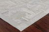 Exquisite Rugs Natural Hide 2178 Ivory Area Rug Corner Image