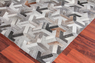Exquisite Rugs Natural Hide 2182 Gray Area Rug Corner Image