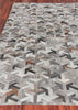 Exquisite Rugs Natural Hide 2182 Gray Area Rug Closeup Image