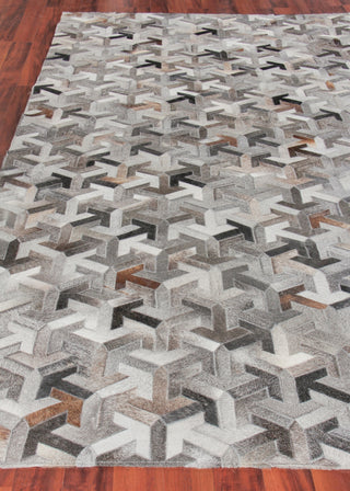 Exquisite Rugs Natural Hide 2182 Gray Area Rug Closeup Image