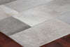 Exquisite Rugs Natural Hide 2189 Silver/Gray Area Rug Corner Image