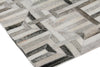 Exquisite Rugs Natural Hide 2202 Silver/Ivory Area Rug Corner Image