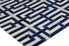 Exquisite Rugs Natural Hide 2203 Navy/Ivory Area Rug Corner Image