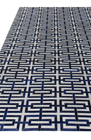 Exquisite Rugs Natural Hide 2203 Navy/Ivory Area Rug Closeup Image
