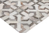 Exquisite Rugs Natural Hide 2209 Silver/Ivory Area Rug Corner Image