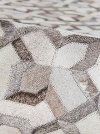 Exquisite Rugs Natural Hide 2209 Silver/Ivory Area Rug Pile Image