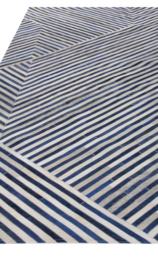 Exquisite Rugs Natural Hide 2212 Navy/Ivory Area Rug Closeup Image