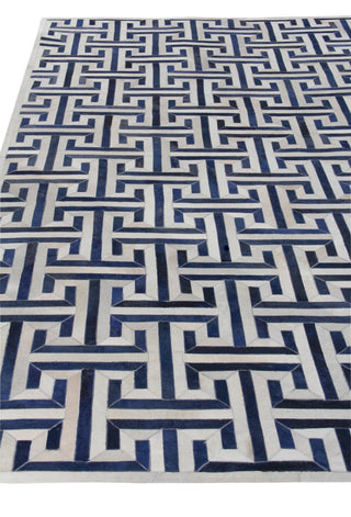 Exquisite Rugs Natural Hide 2216 Blue/Multi Area Rug Closeup Image