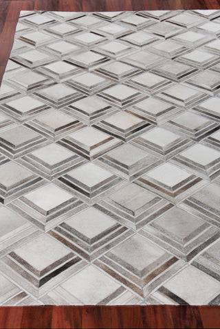 Exquisite Rugs Natural Hide 2217 Gray Area Rug Closeup Image