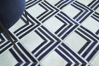 Exquisite Rugs Natural Hide 2219 Navy/Multi Area Rug Lifestyle Image Feature