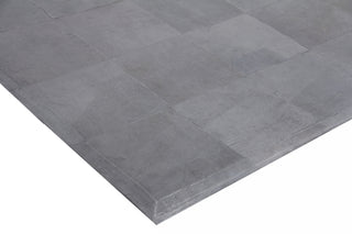 Exquisite Rugs Leather Suede 2222 Gray Area Rug Corner Image
