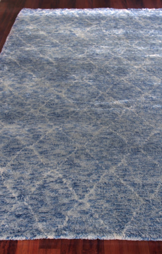 Exquisite Rugs Moroccan 2245 Blue Area Rug Lifestyle Image Feature