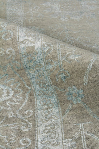 Exquisite Rugs Lexington 2384 Silver/Aqua Area Rug by The Met 