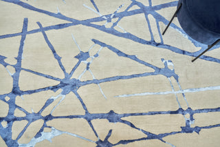 Exquisite Rugs Space Age 2426 Gray/Royal Blue/Navy Area Rug Detail Image