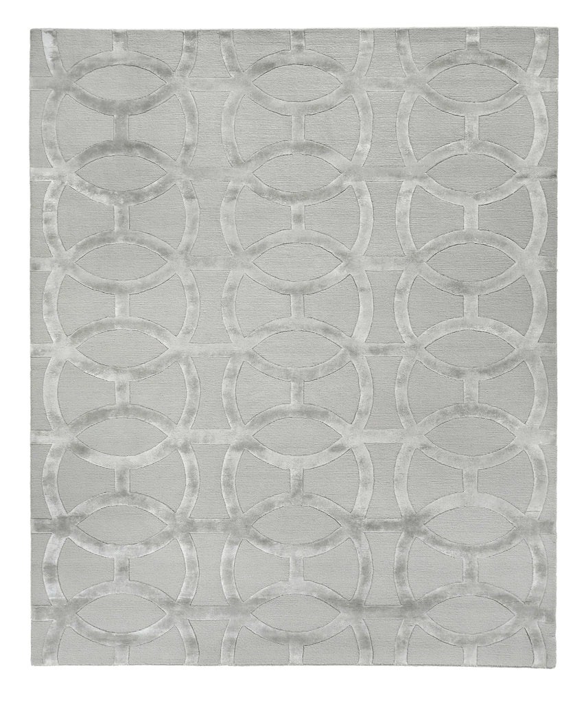 Exquisite Rugs Metro Velvet 2429 Silver/Beige Area Rug by The Met main image