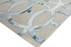 Exquisite Rugs Metro Velvet 2430 Light Beige/Light Blue Area Rug by The Met Corner Image