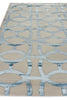 Exquisite Rugs Metro Velvet 2430 Light Beige/Light Blue Area Rug by The Met Closeup Image