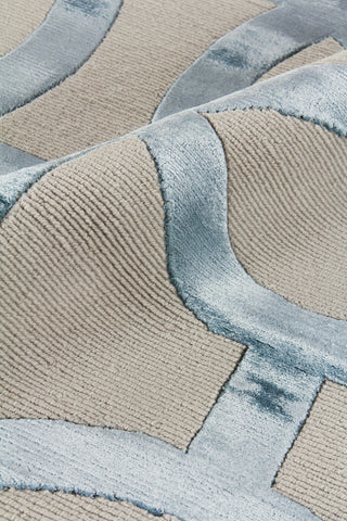 Exquisite Rugs Metro Velvet 2430 Light Beige/Light Blue Area Rug by The Met Pile Image