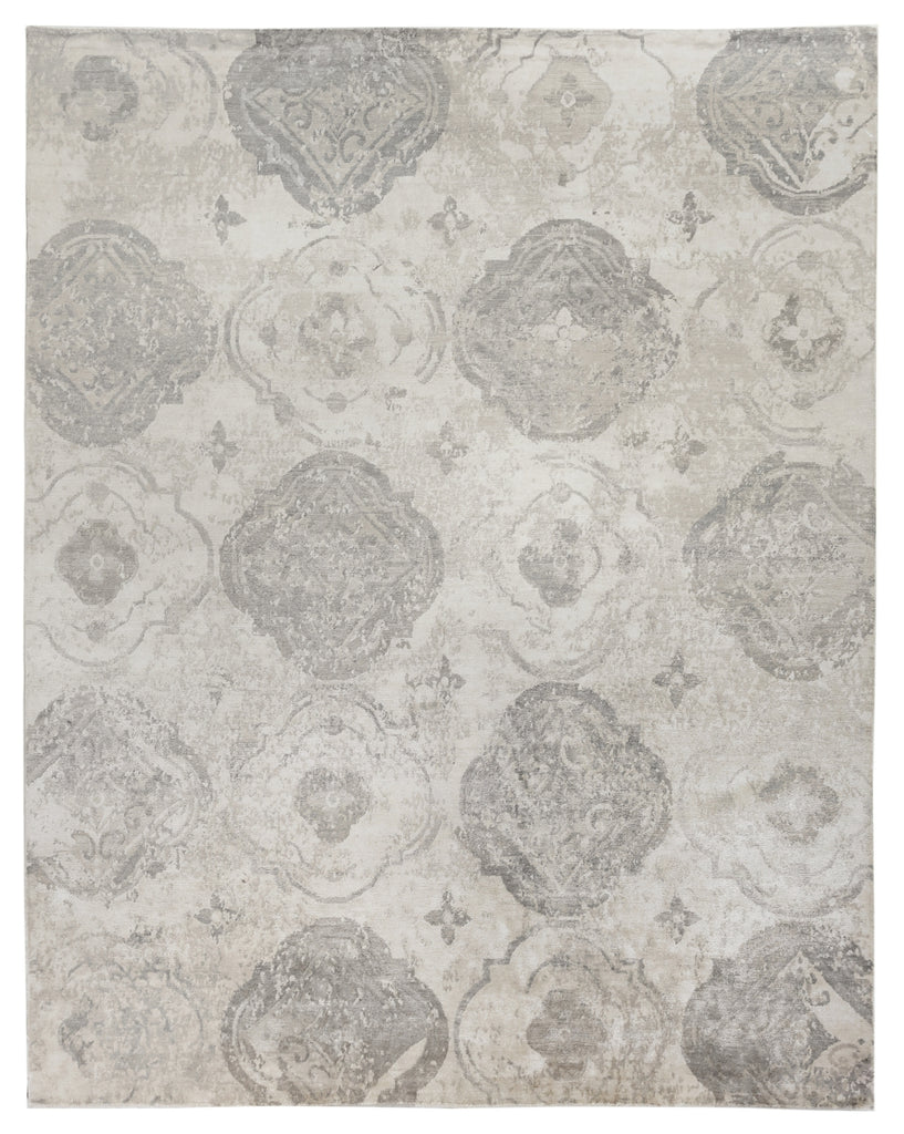Exquisite Rugs Antique'd Silk 2431 Beige/Ivory/Gray Area Rug main image