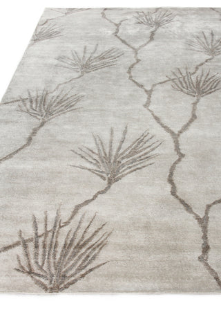 Exquisite Rugs Antique'd Silk 2432 Beige/Gray Area Rug Closeup Image