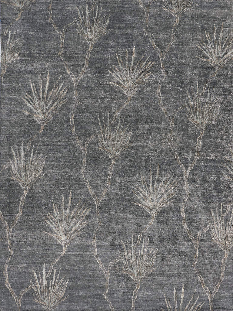 Exquisite Rugs Antique'd Silk 2433 Dark Gray/Gray Area Rug main image