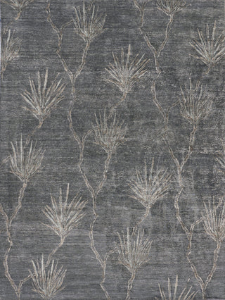 Exquisite Rugs Antique'd Silk 2433 Dark Gray/Gray Area Rug main image