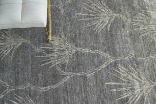 Exquisite Rugs Antique'd Silk 2433 Dark Gray/Gray Area Rug Lifestyle Image Feature