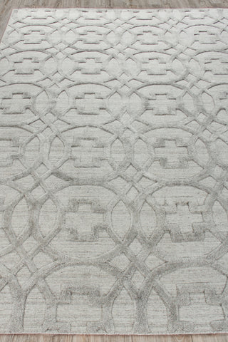 Exquisite Rugs Windsor 2448 Light Silver Area Rug Closeup Image