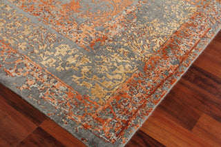 Exquisite Rugs Maison 2471 Gray/Orange Area Rug Corner Image