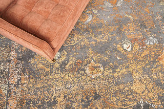 Exquisite Rugs Maison 2471 Gray/Orange Area Rug Detail Image