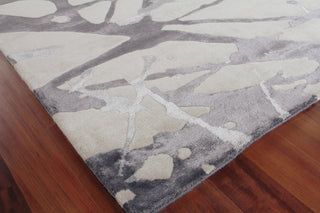 Exquisite Rugs Space Age 2502 Silver/Gray/Ivory Area Rug by The Met Corner Image