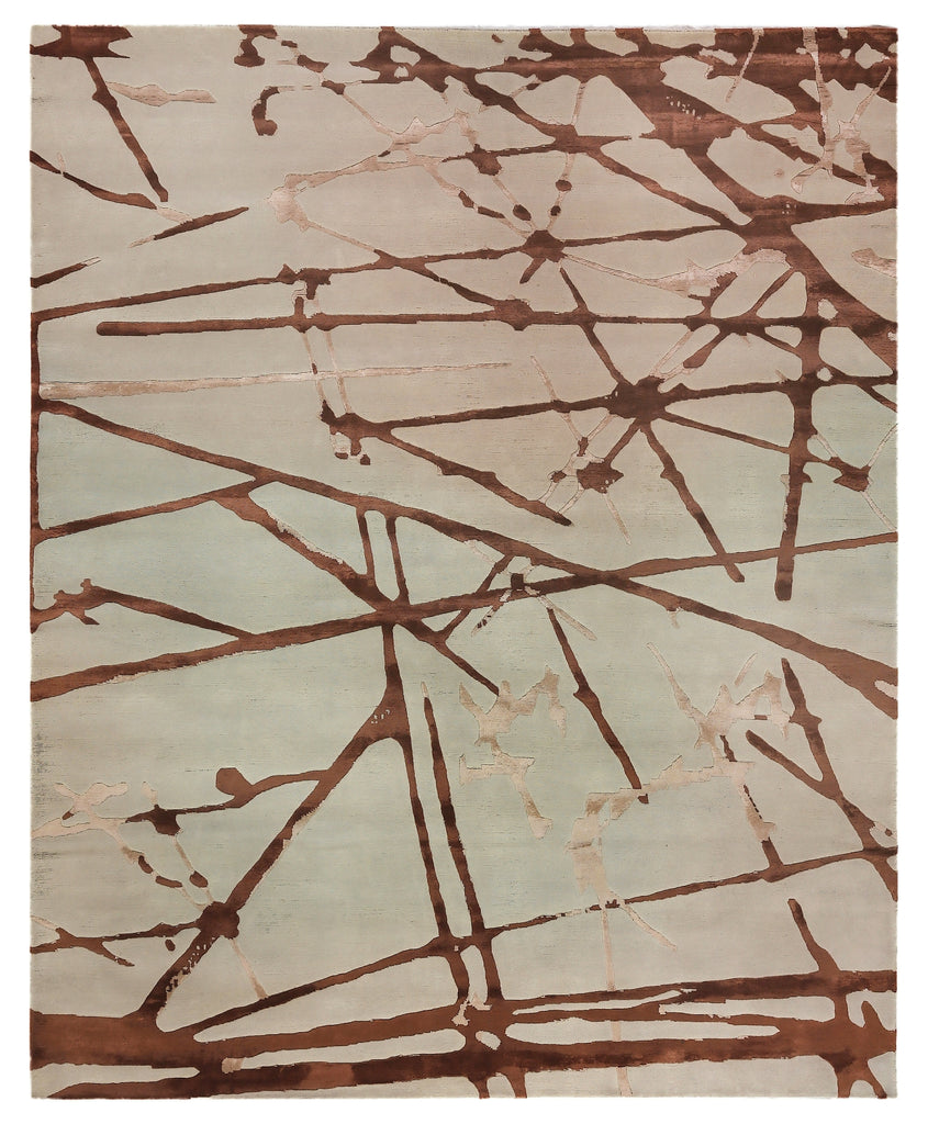 Exquisite Rugs Space Age 2503 Copper/Ivory Area Rug by The Met main image