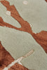 Exquisite Rugs Space Age 2503 Copper/Ivory Area Rug by The Met Closeup Image