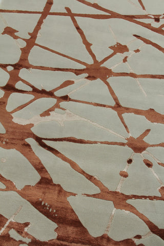 Exquisite Rugs Space Age 2503 Copper/Ivory Area Rug by The Met Detail Image