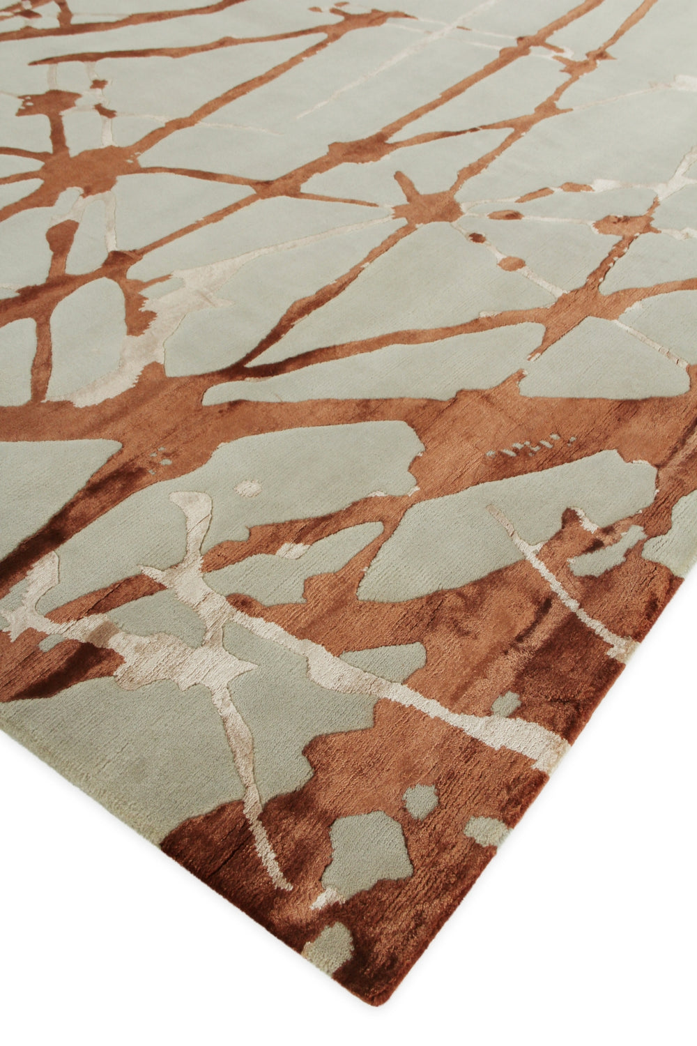 Exquisite Rugs Space Age 2503 Copper/Ivory Area Rug by The Met Lifestyle Image Feature