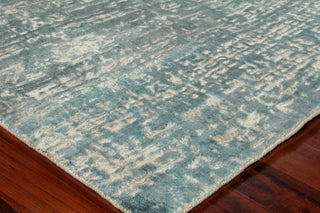 Exquisite Rugs Reflections 2517 Teal Area Rug Corner Image