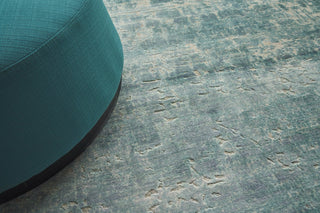 Exquisite Rugs Reflections 2517 Teal Area Rug Lifestyle Image Feature