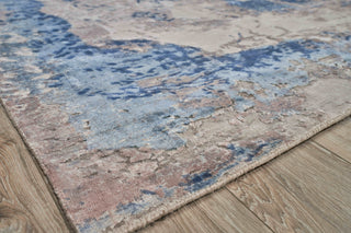 Exquisite Rugs Roset 2536 Silver/Blue Area Rug Corner Image