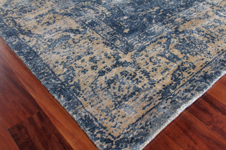 Exquisite Rugs Cassina 2545 Denim/Gold Area Rug Corner Image
