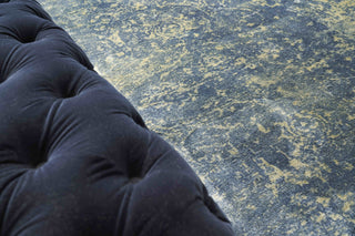 Exquisite Rugs Cassina 2545 Denim/Gold Area Rug Lifestyle Image Feature