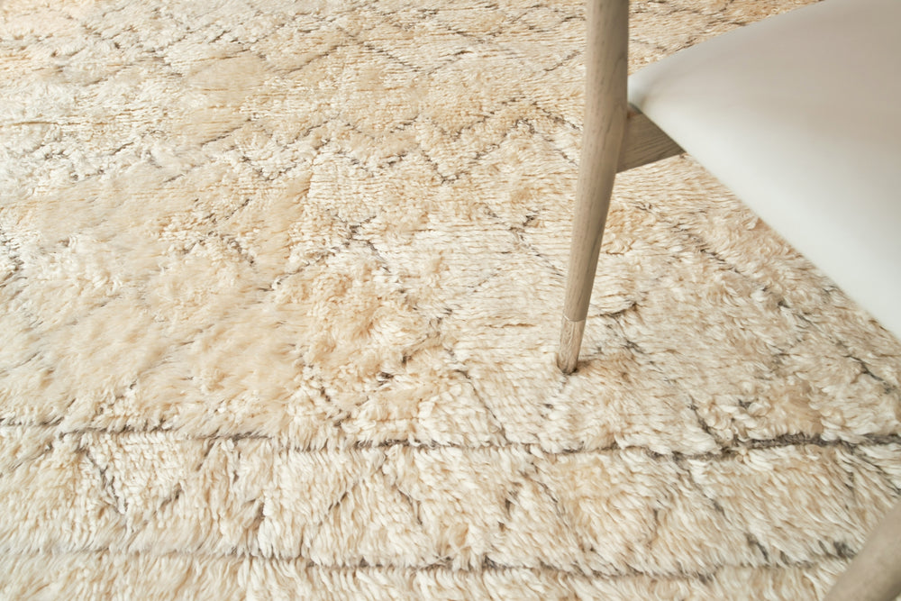 Exquisite Rugs Moroccan 2561 Ivory/Charcoal Area Rug Lifestyle Image Feature