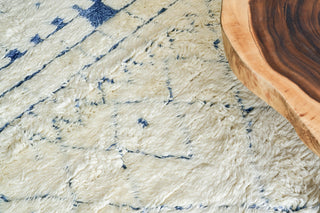 Exquisite Rugs Moroccan 2563 Ivory/Blue Area Rug Lifestyle Image Feature