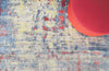 Exquisite Rugs Reflections 2616 Ivory/Blue/Red Area Rug Detail Image
