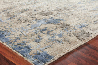Exquisite Rugs Reflections 2620 Beige/Blue Area Rug Corner Image
