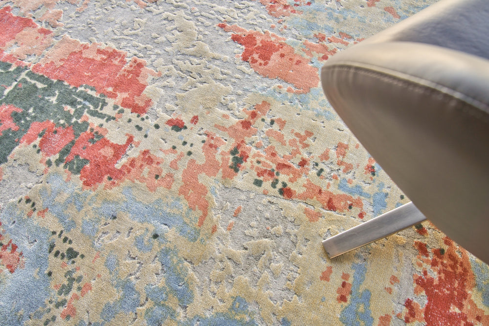 Exquisite Rugs Reflections 2621 Blue/Black Area Rug Lifestyle Image Feature